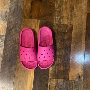 CROCS Pink Sandals Vibrant Perforated Design size 2